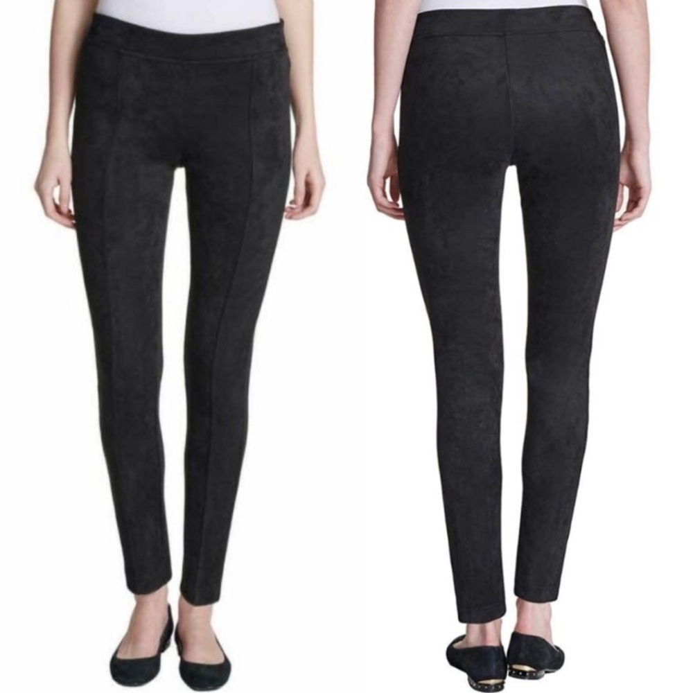 Andrew Marc Faux Suede Pants Womens Size XXL Black Legging Pull On Stretch